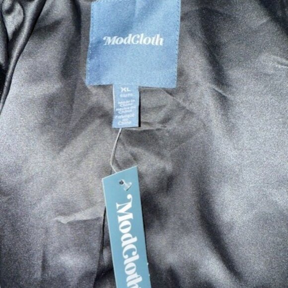 Retro Metallic Brocade Guided by Glistening Grace Coat with fur collar  - NWT - Picture 15 of 16